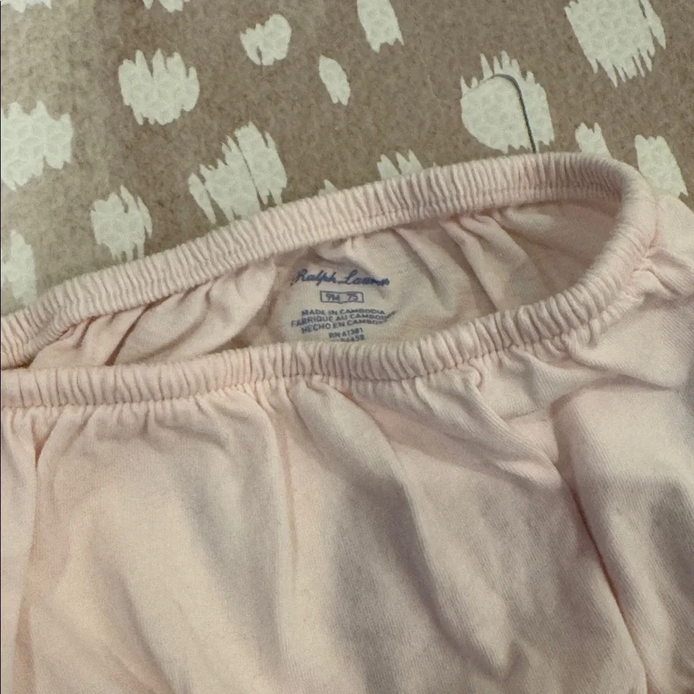 Polo by Ralph Lauren Light Pink Ruffle Hem Polo Dress - Girls